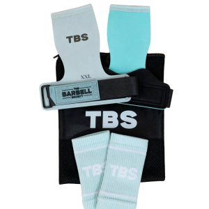 Calleras TBS Grips 1.0 azul, pack combo The Barbell Society