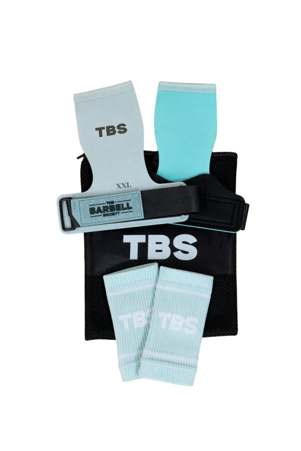 Calleras TBS Grips 1.0 azul, pack combo The Barbell Society